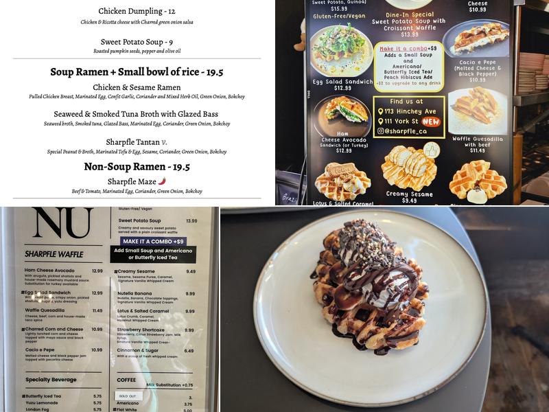 Sharpfle Waffle Menu