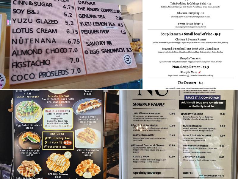 Sharpfle Waffle Menu