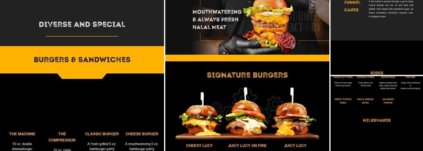 Burger Factory Menu