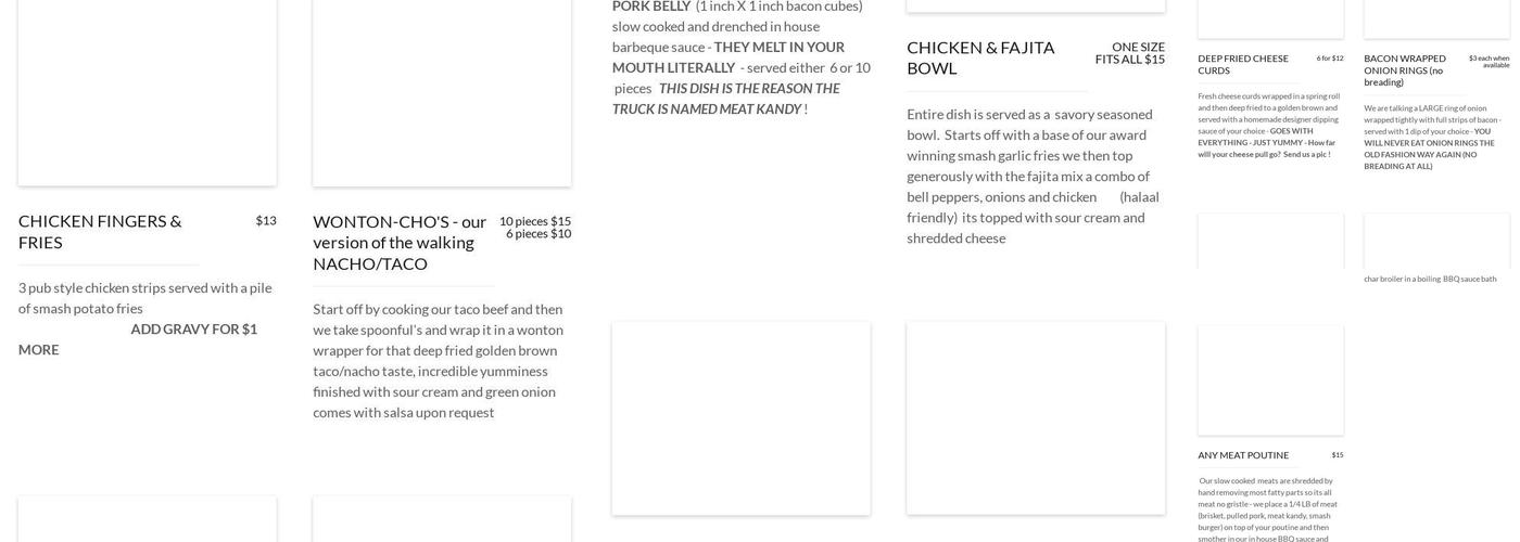 MEAT KANDY Menu