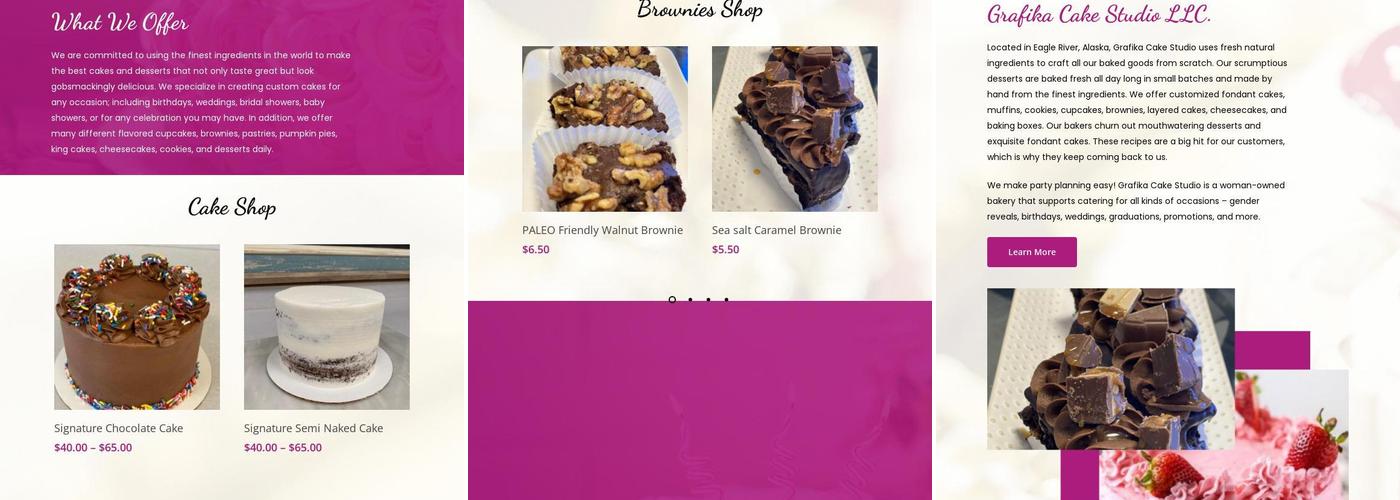 GRAFIKA Cake Studio LLC Menu