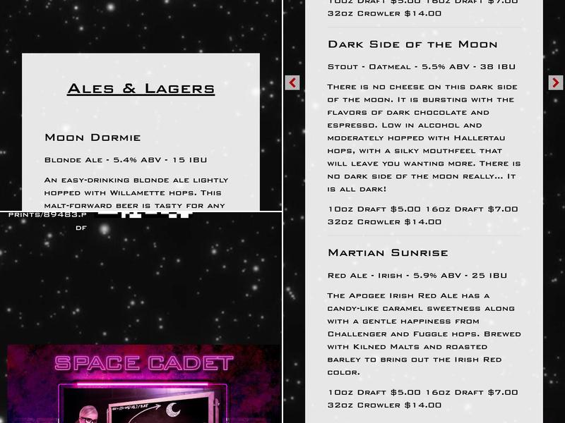 Apogee Brewing Company Menu