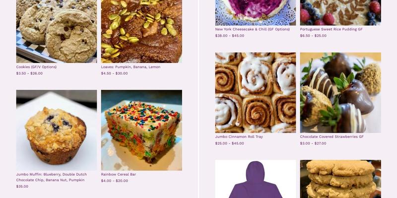 Patches' Pastries Menu