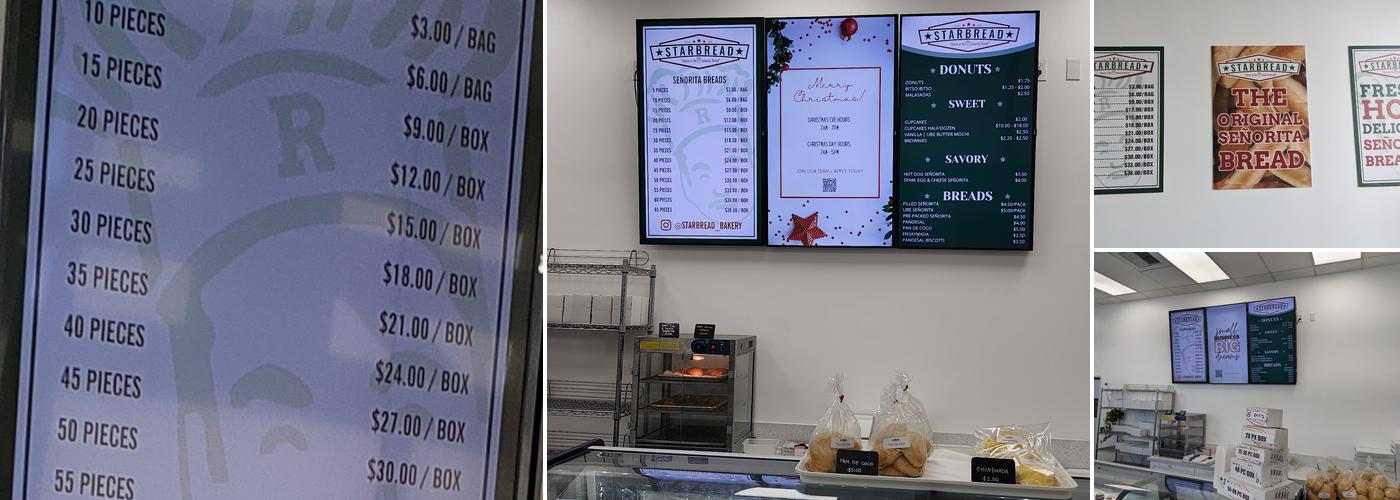 Starbread Bakery Menu