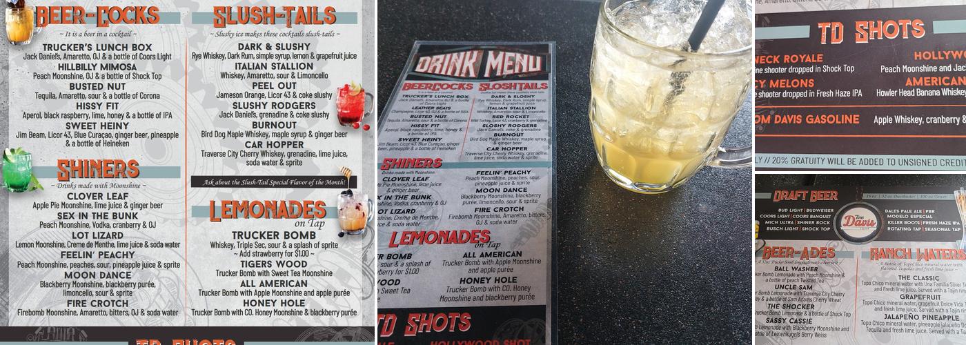 Tom Davis Saloon Menu