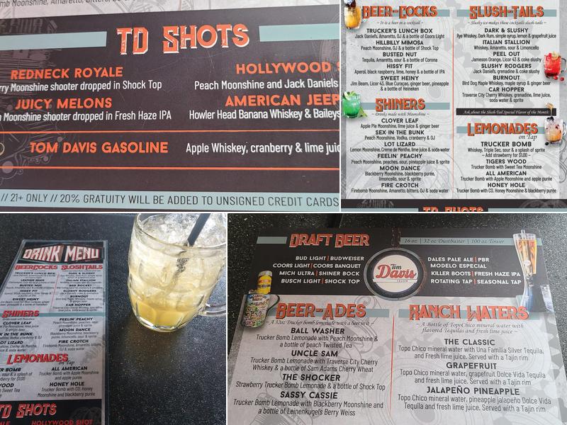 Tom Davis Saloon Menu