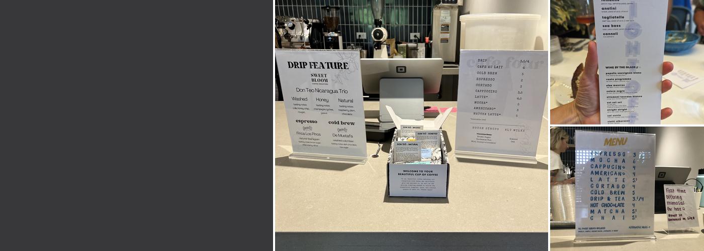 Bakery Four Menu