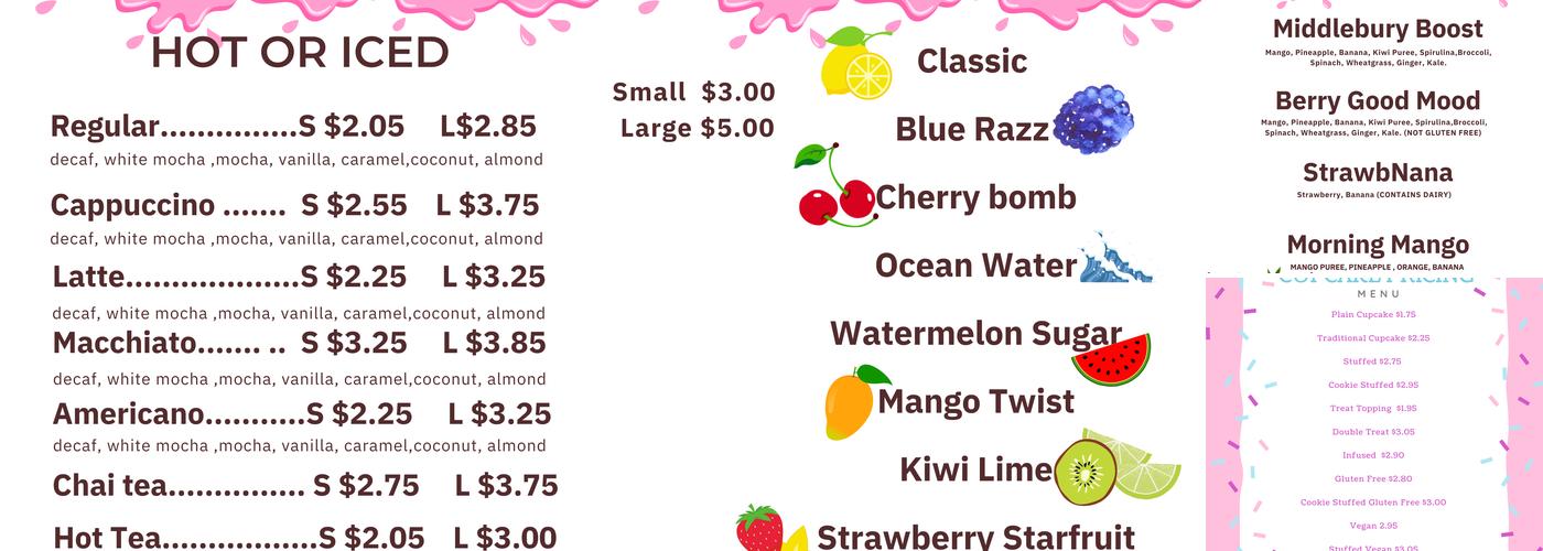 Nella & Ella's Sweets Menu