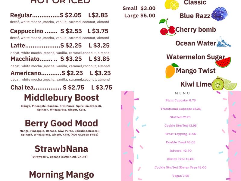 Nella & Ella's Sweets Menu