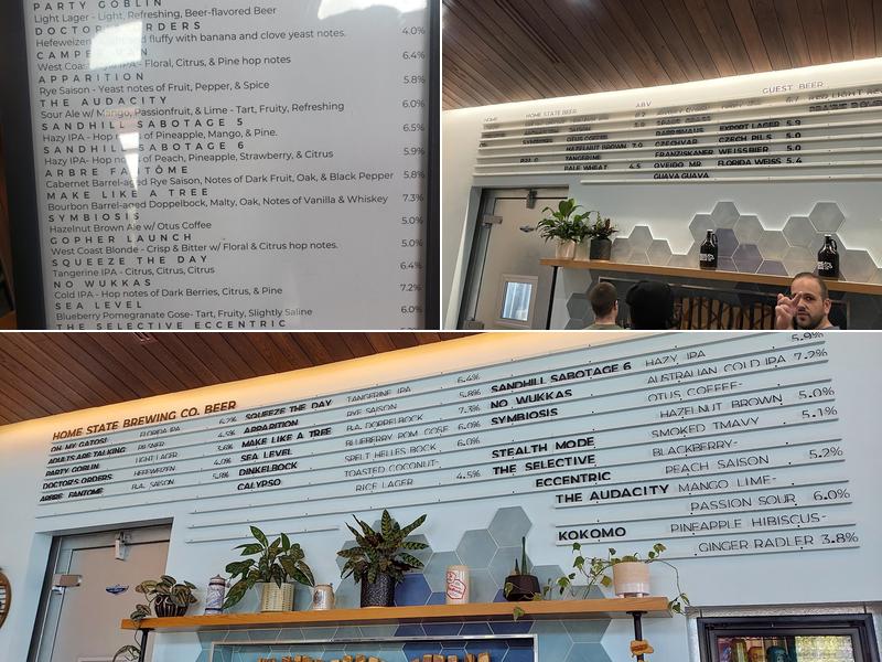 Home State Brewing Co. Menu