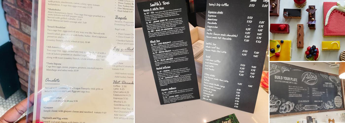 Alon’s Bakery & Market Menu