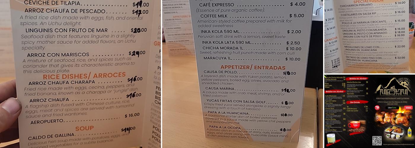 Uchu Restaurant And Catering Menu