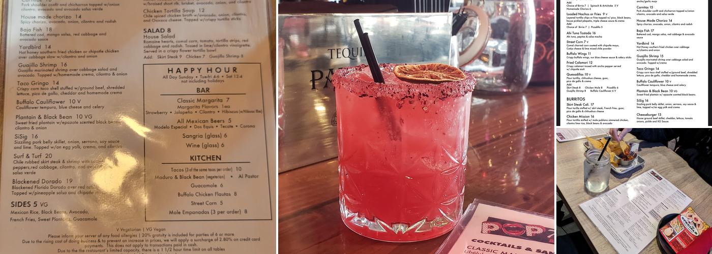 POP Taco & Bar Menu