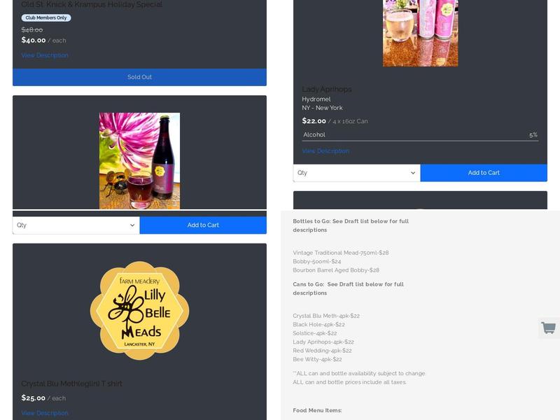 Lilly Belle Meads Menu