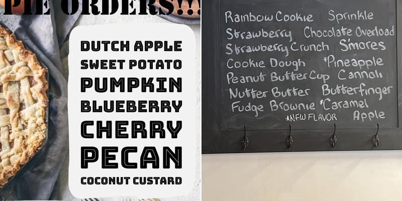 Cupcakes Galore Menu