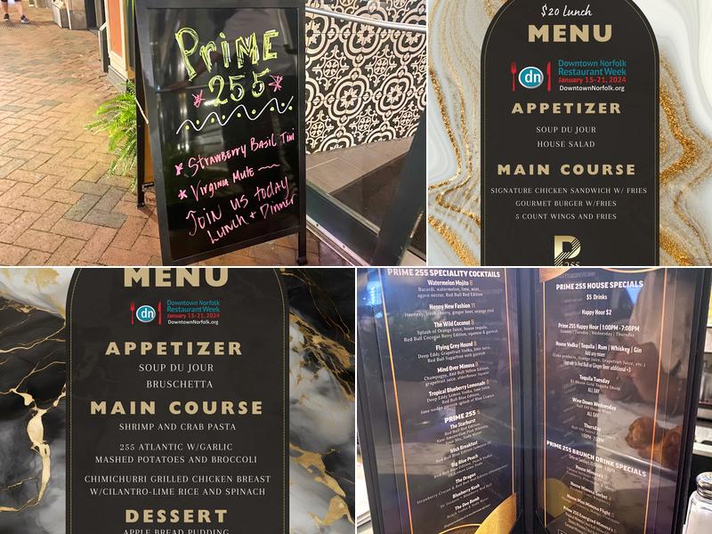 Prime 255 On Granby Menu