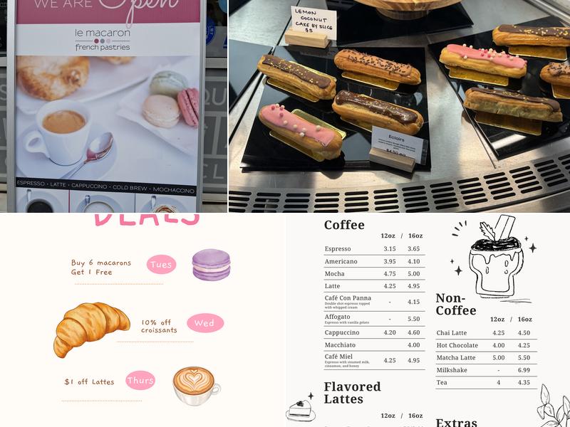 Le Macaron French Pastries Chapel Hill Menu