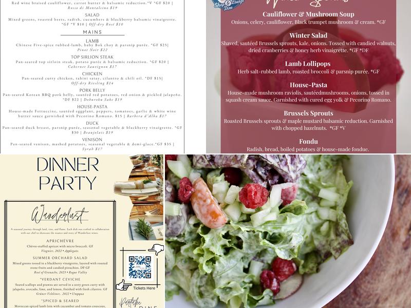 Partake Shop, Lounge & Dine Menu