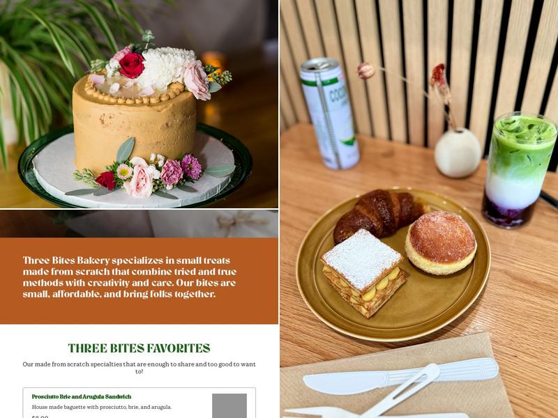 Three Bites Bakery Menu