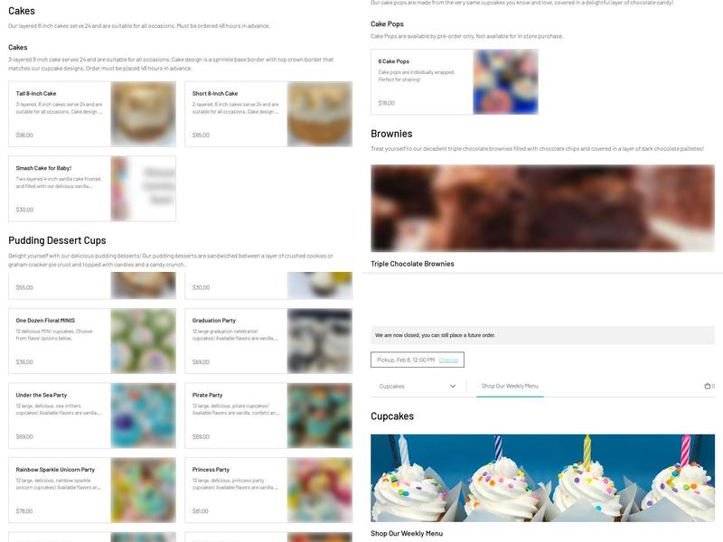 Cup & Cake Company®️ Menu