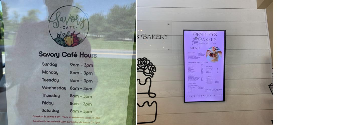 Bentley’s Bakery Menu