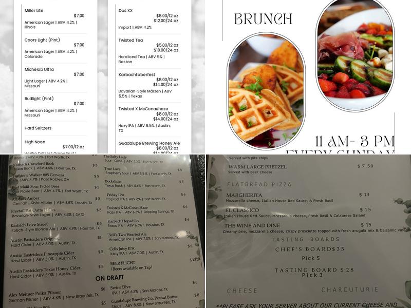 Sip Wine Garden Menu