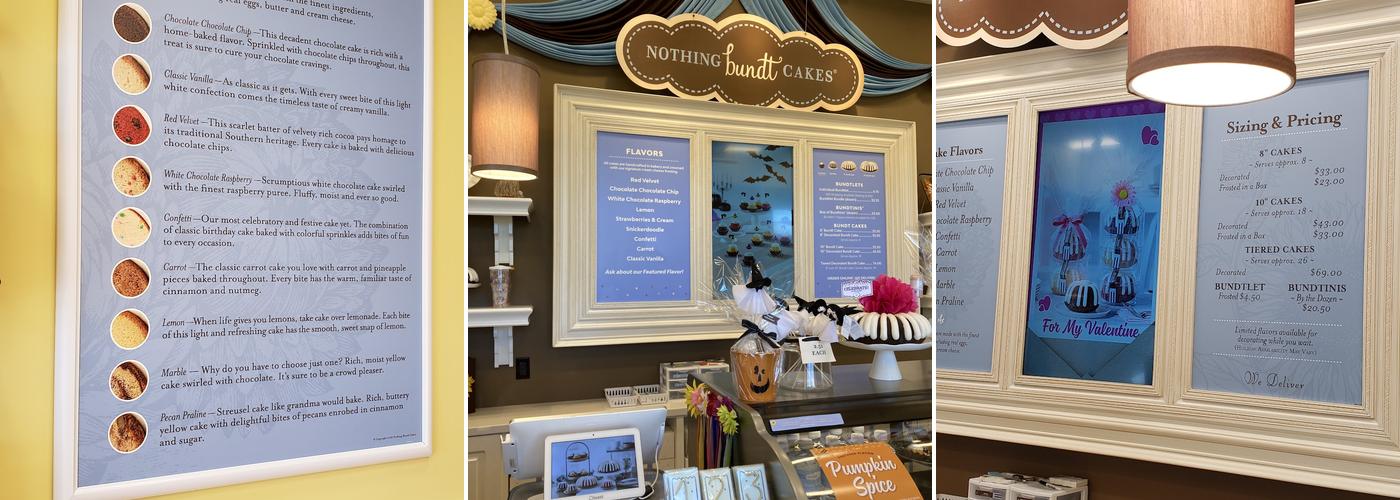 Nothing Bundt Cakes Menu