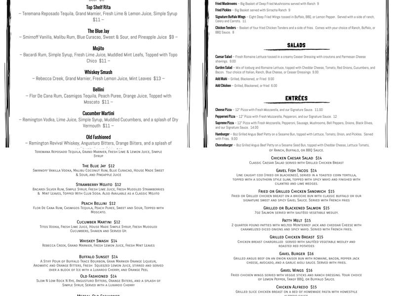 The Gavel Menu