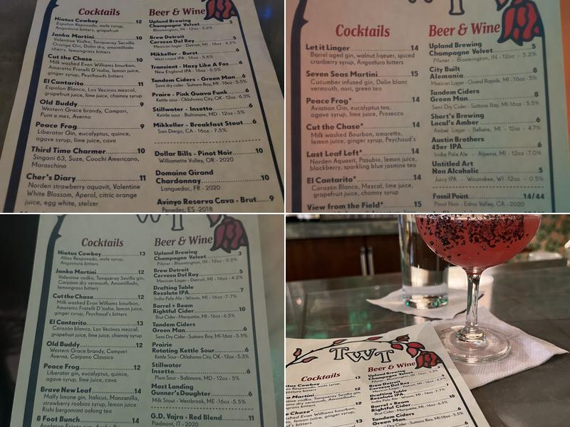 Time Will Tell Menu