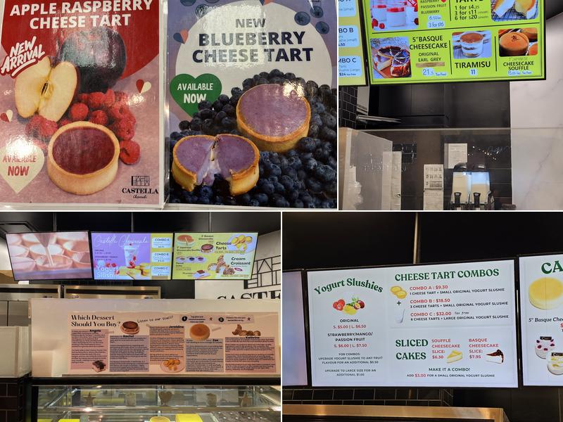 Castella Cheesecake Metrotown Menu