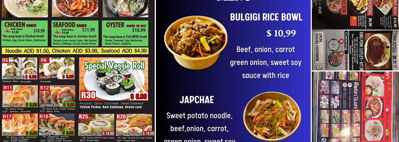 Rollin Ramen Menu