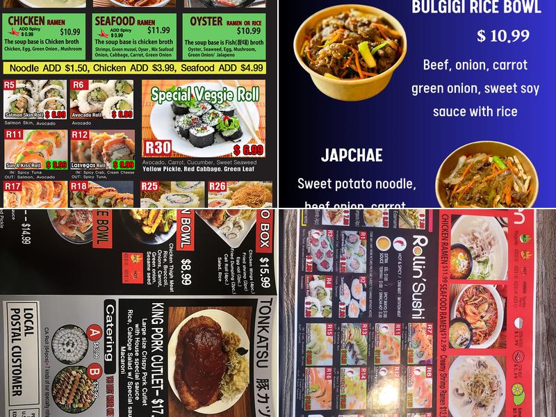 Rollin Ramen Menu