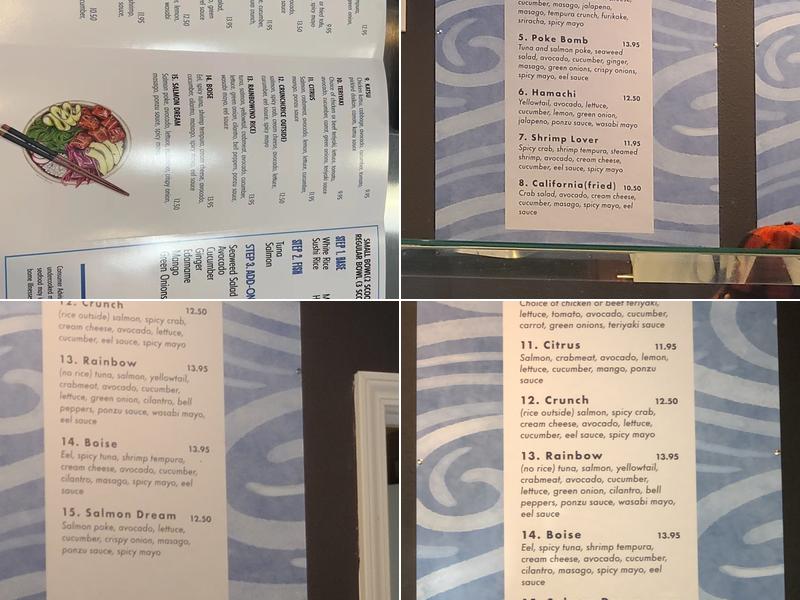 Umai Sushi Burrito Menu