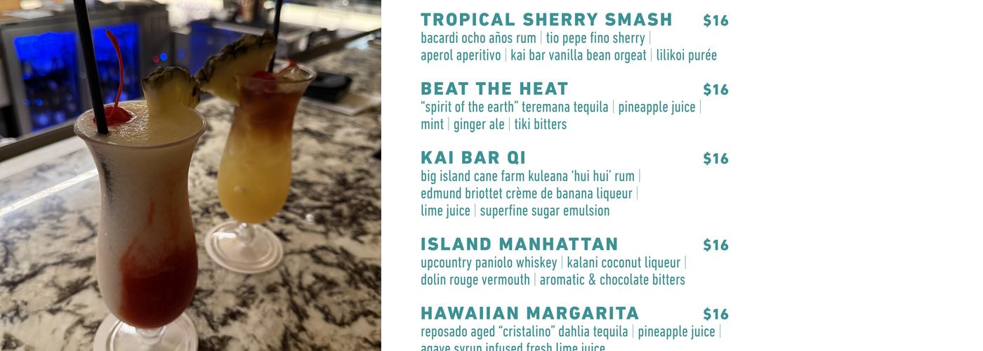Kai Bar Menu