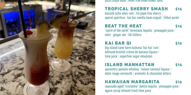 Kai Bar Menu