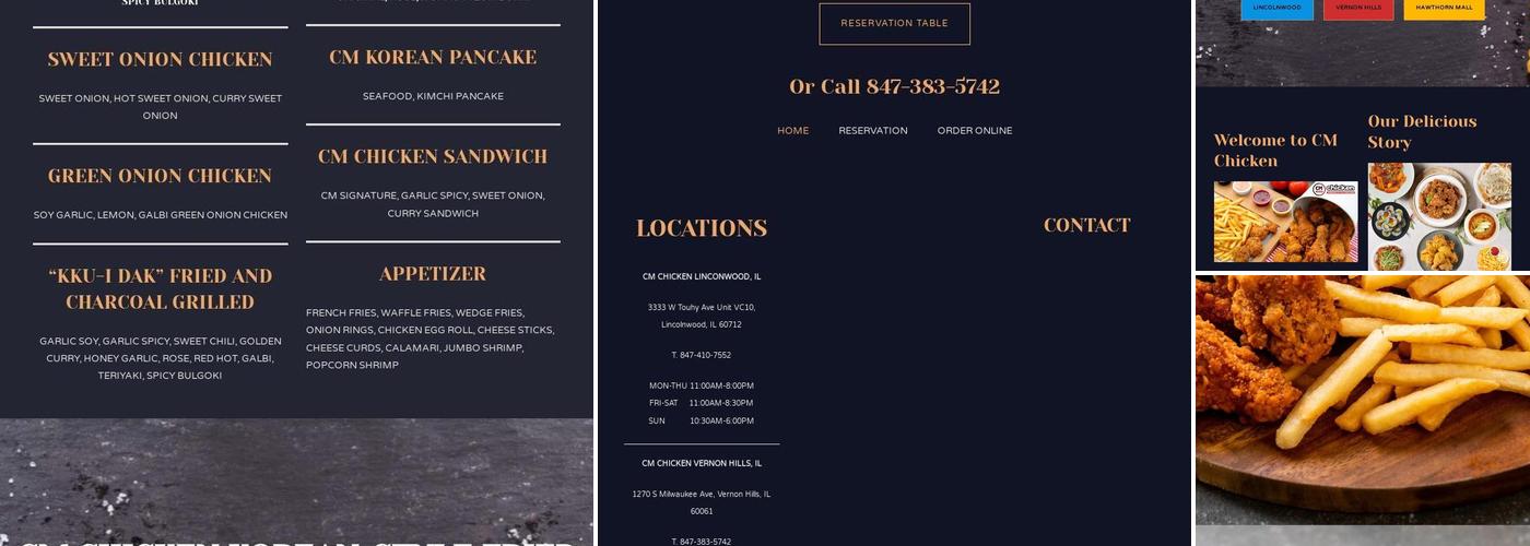CM Chicken & Boba(CM Chicken/CM 치킨 버논힐) Menu