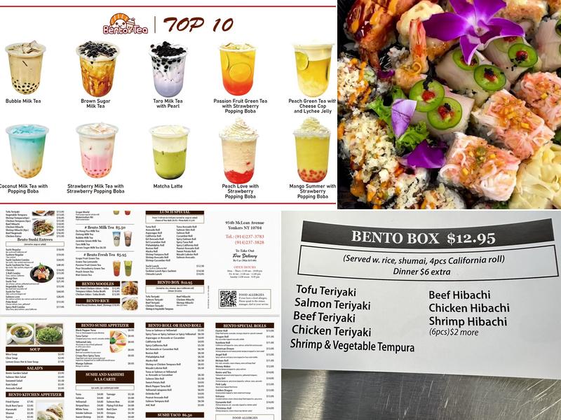 Bento & Tea Menu