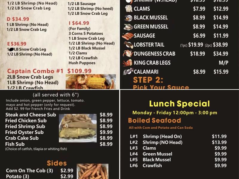 Crab World Seafood Restaurant Menu