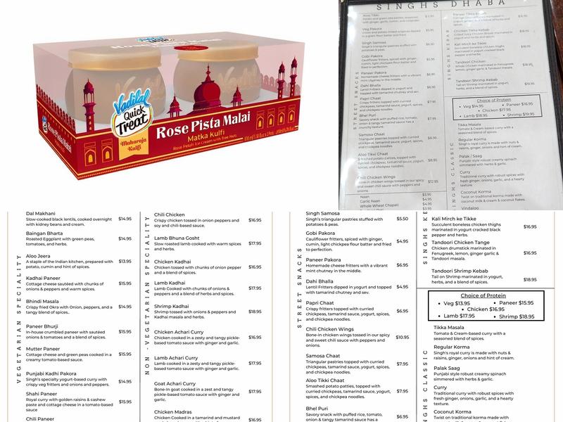 Singh's Dhaba Menu