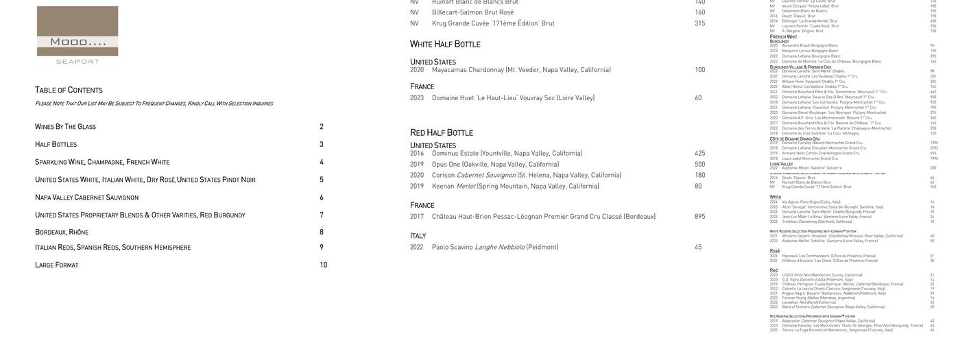 Mooo.... Seaport Menu