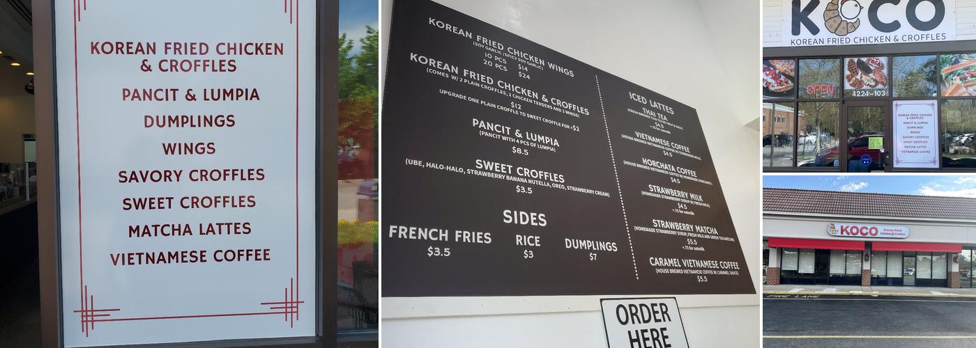 KOCO Korean Fried Chicken & Croffles Menu