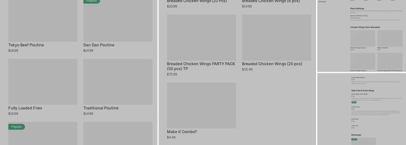 Bawk Bawk Chicken & Poutine Menu