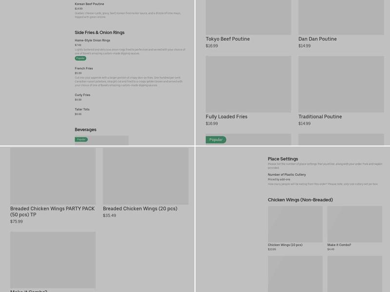 Bawk Bawk Chicken & Poutine Menu