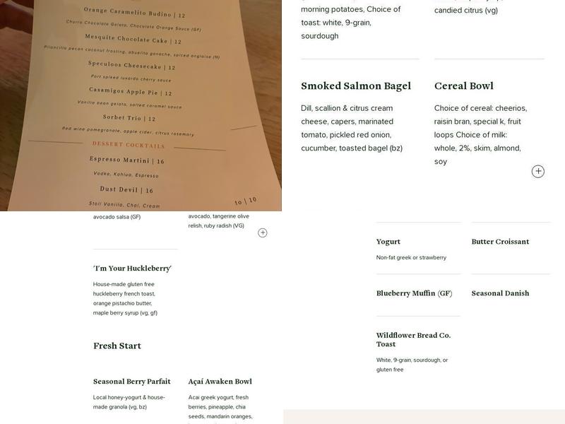 Carcara Menu
