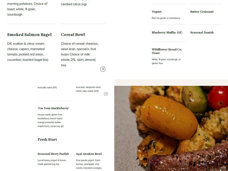 Carcara Menu