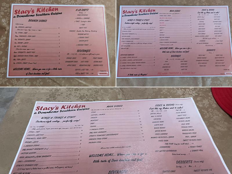 Stacy's Kitchen Menu