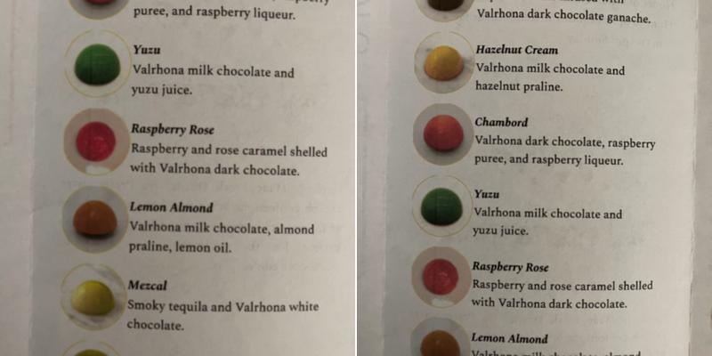 Shekoh Confections Menu