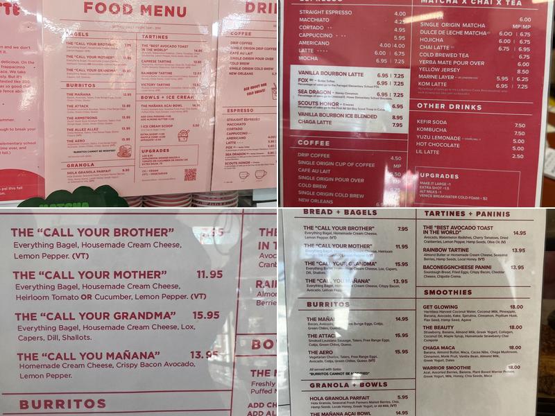 Super Domestic Arts District Menu