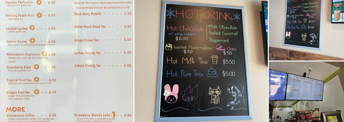 Yum Cha Boba Tea & More Menu