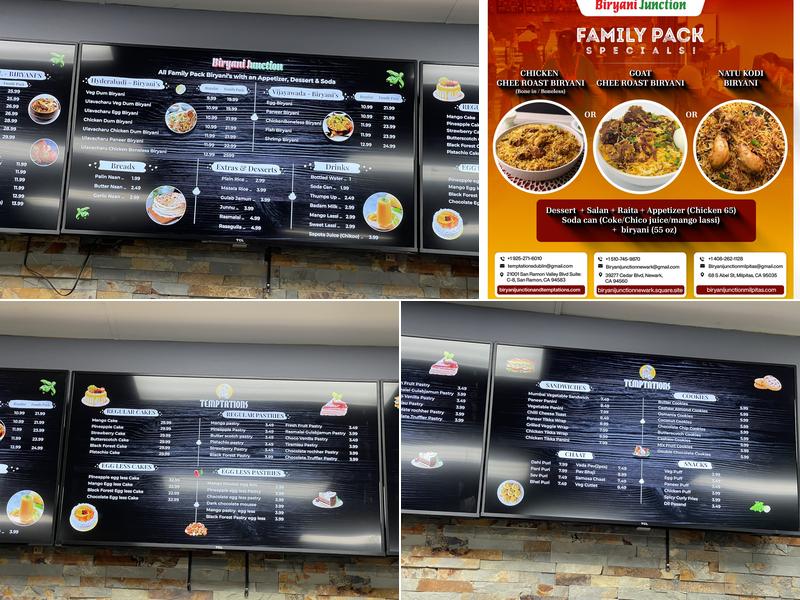 Biryani junction&Temptations Menu